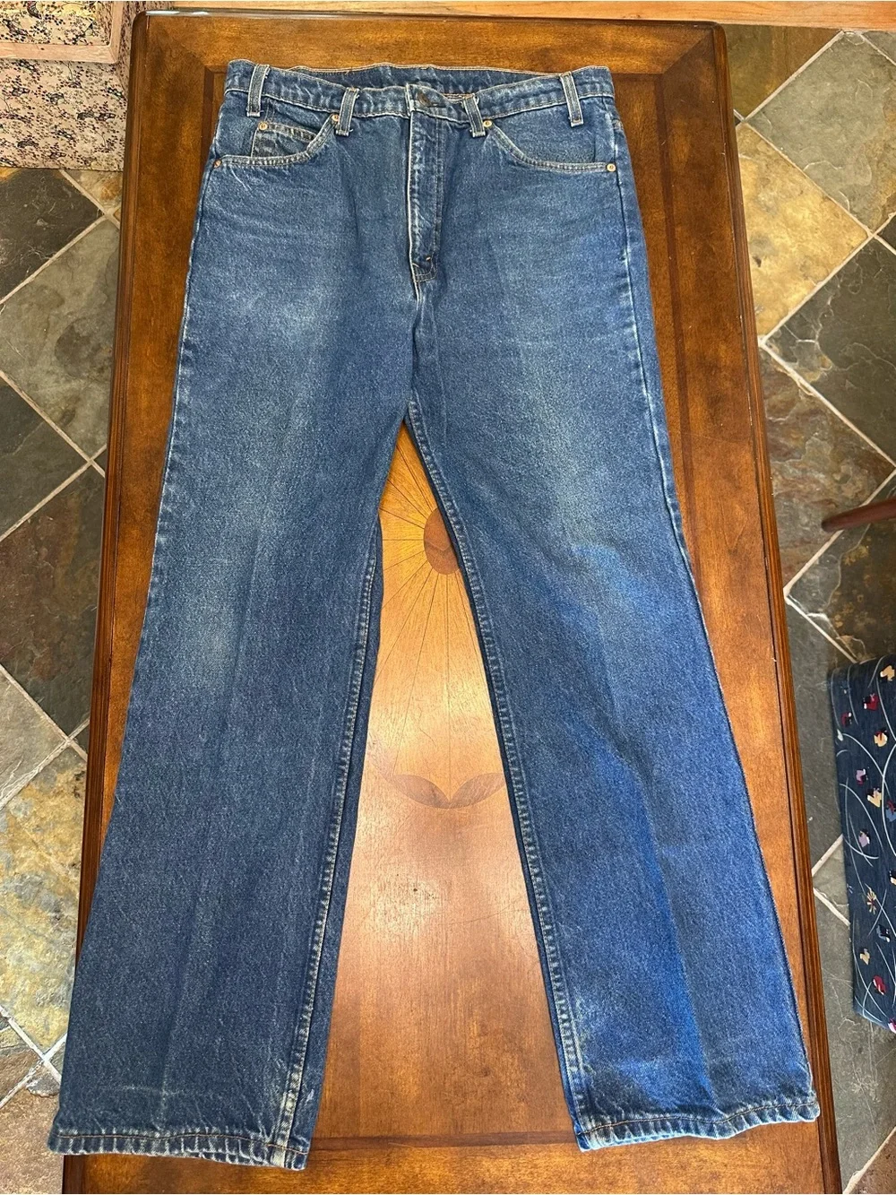Vintage 1991 Levi's 517 Orange Tab Bootcut Jeans Made in USA Fits W32 L29